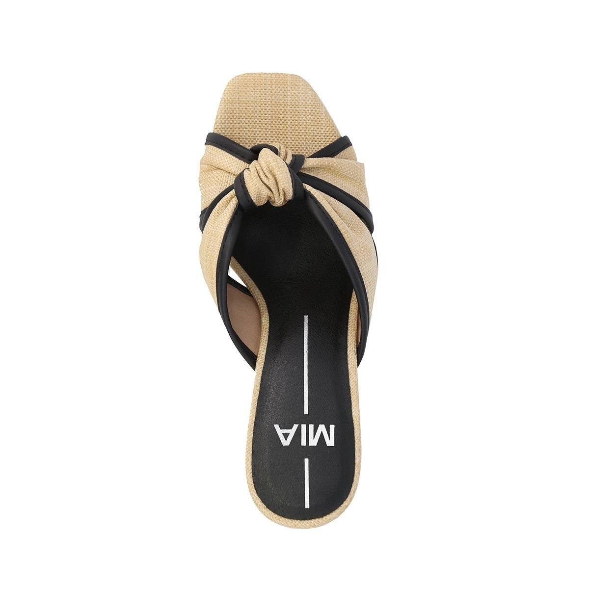 MIA  Shoes   Block  Heel  Sandals  Natural/Black  7M  New  $60