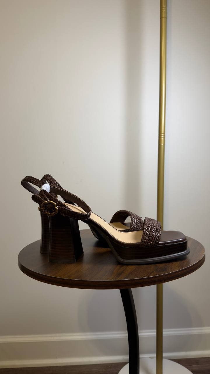 Coach  Platform  Ankle  Strap  Sandals  Maple  8  New  $195