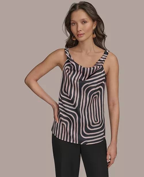 Donna Karan New York Cowlneck Camisole Top Multi XS NWT $79