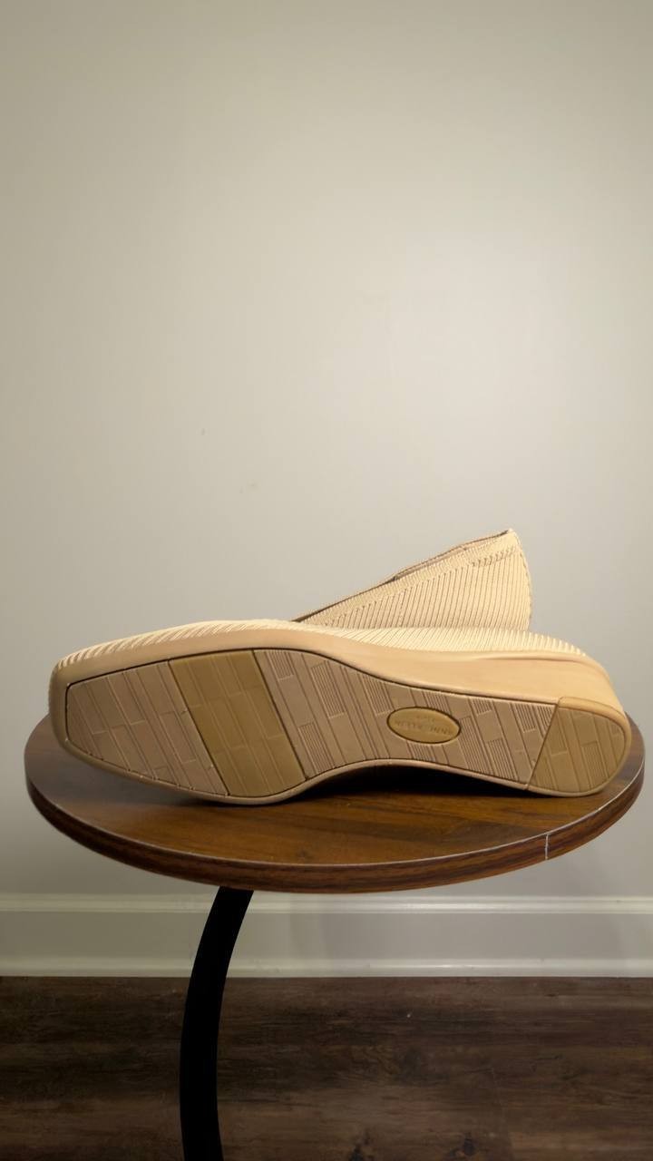 Anne  Klein  Wedge  Pumps  Tan  Knit  10M  New  $75