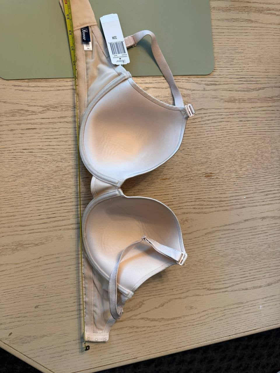 Paramour by Felina Underwire T-Shirt Bra with Lace Trim – Nude 32H