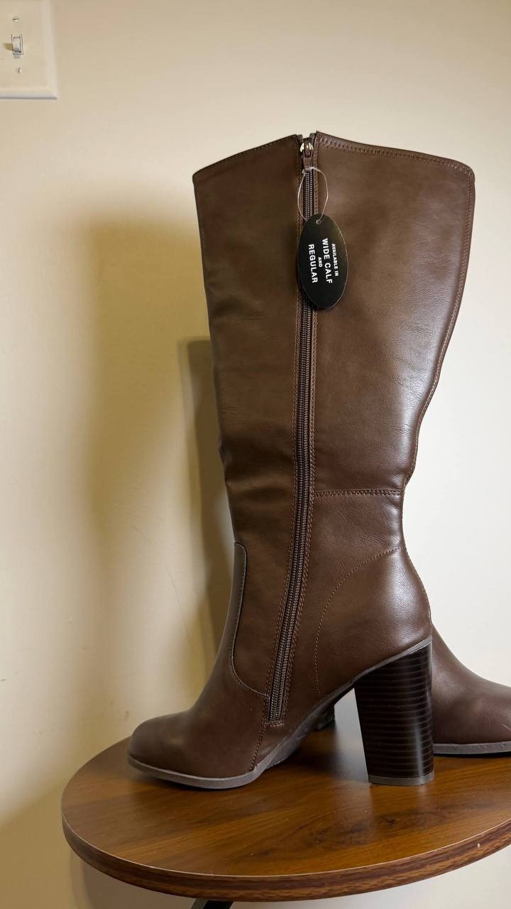 Style&Co Chocolate High Dress Boots 8M NIB MSRP $89.90