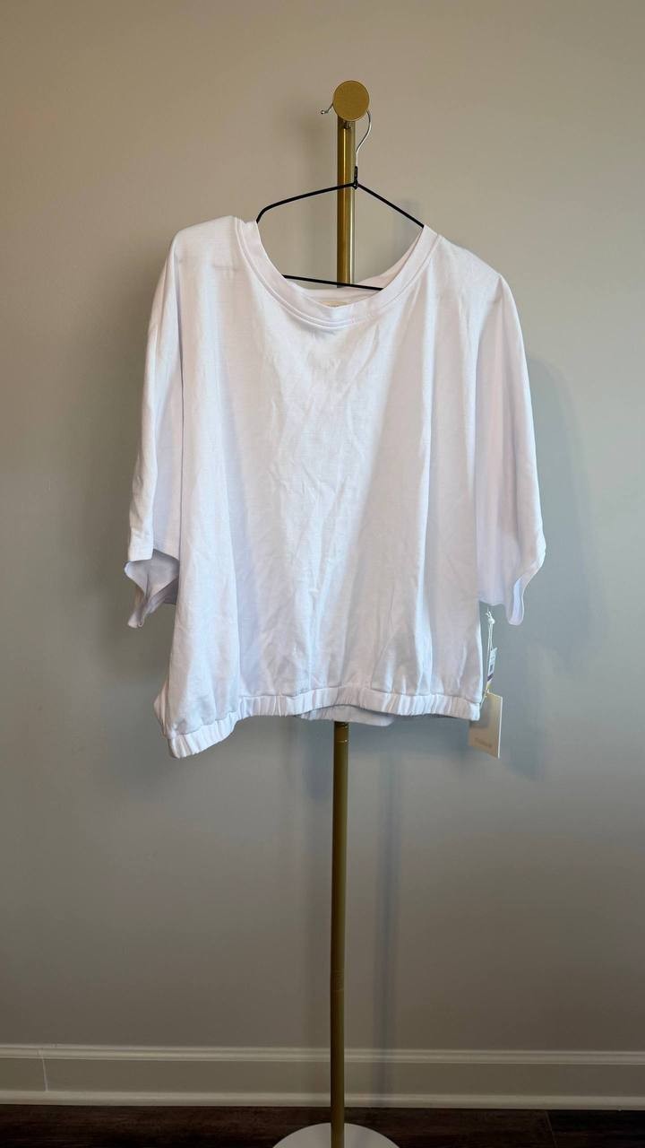 Parker The Teagan Crewneck Dolman‑Sleeve Top White XXL NWT $79