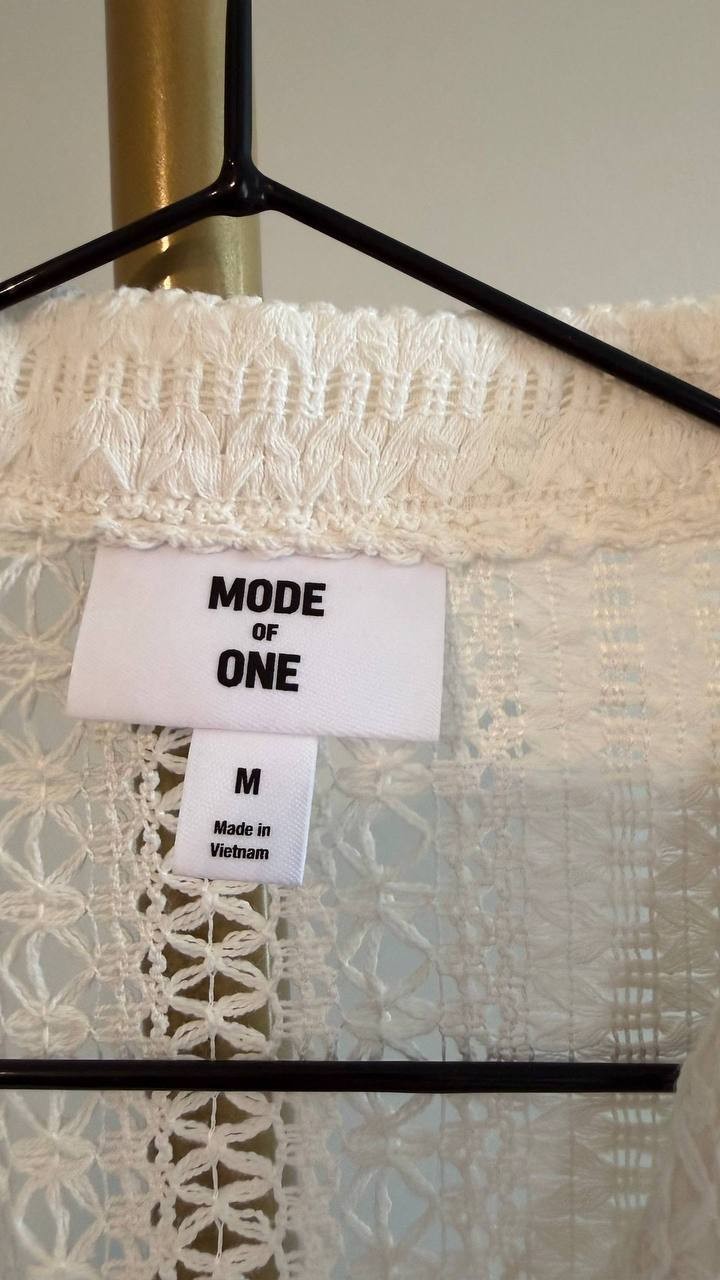 Mode of One Men’s Relaxed‑Fit Textured Crochet  Camp Shirt M $49.50 NWT