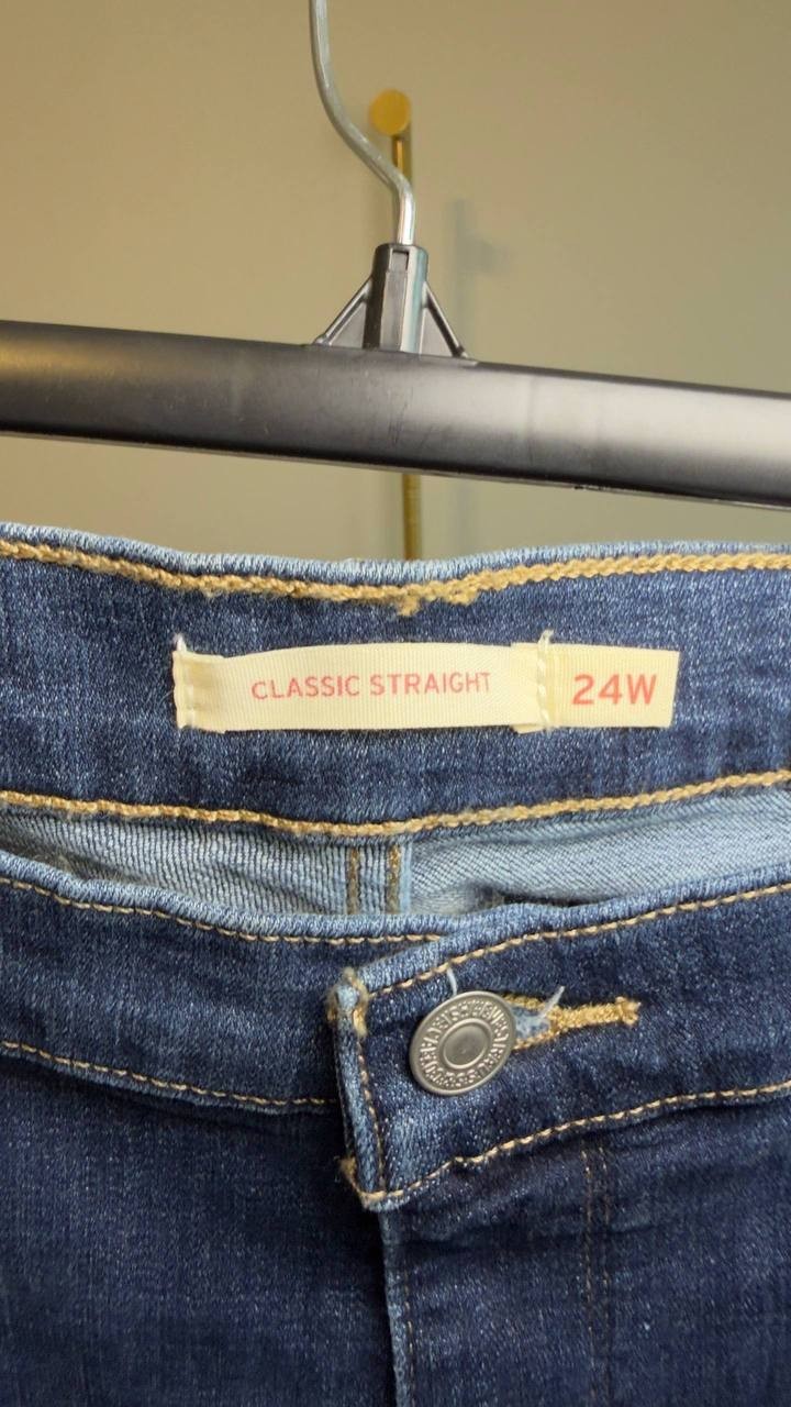 Levi’s Classic Straight Jeans Plus Size Blue 24W NWT $59.50