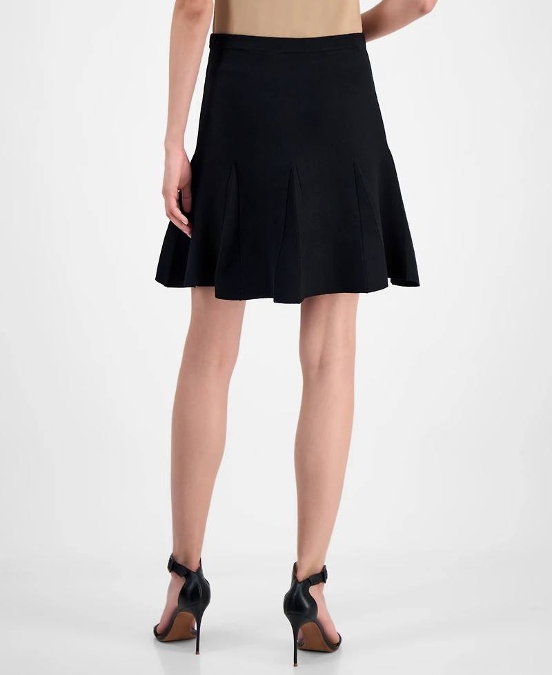 Tahari ASL Flair Pull-On Sweater Skirt M Black NWT $79