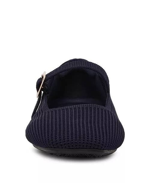 Anne Klein Mary Jane Flats Navy 10 M New $79.00