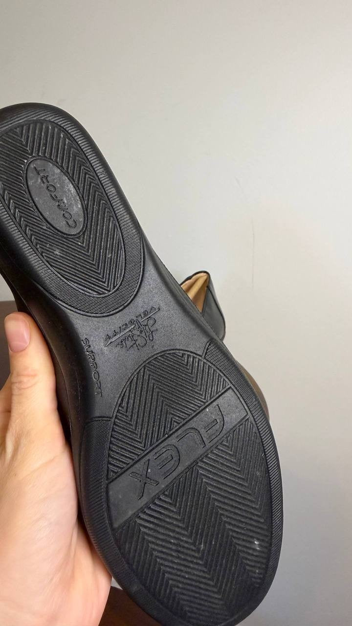 LifeStride Incredible 2 Flats 7.5M Black Slip‑On Wedge Comfort NIB msrp$79