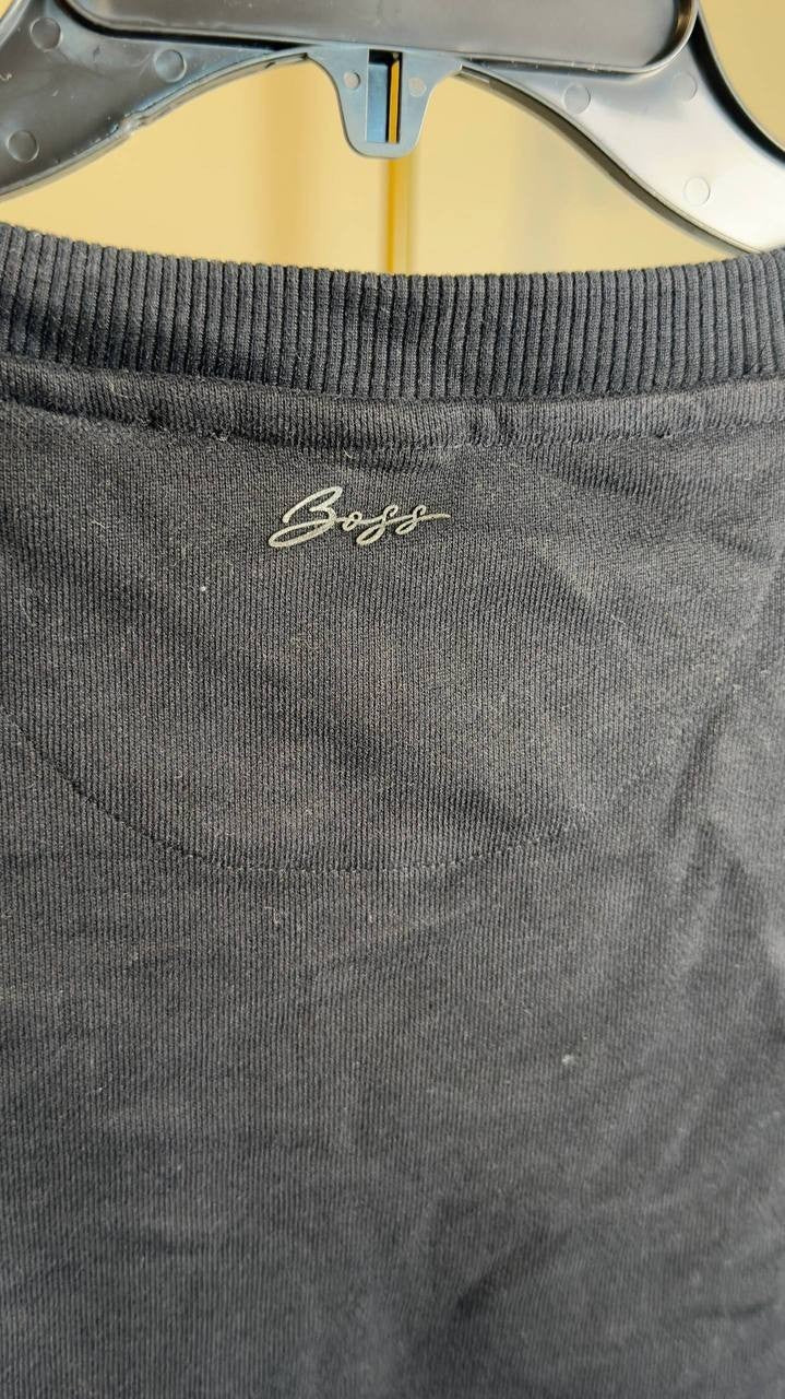 BOSS Orange Star‑Embellished Sweatshirt Black M NWT $129