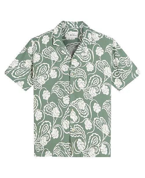 Ben Sherman Men’s Paisley Swirl Print Short Sleeve Shirt S $115 NWT