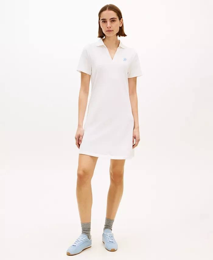 Tommy Hilfiger Women’s Script Polo Dress White S/P NWT $99.50