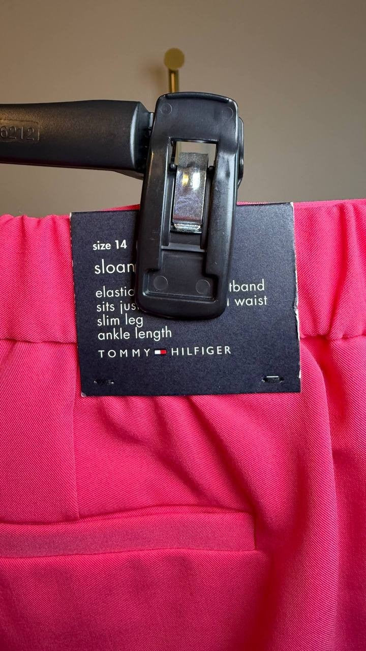 Tommy Hilfiger Sloane Ankle Pants Rosette 14 NWT $99