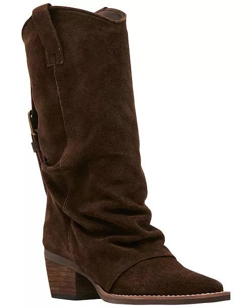 Steve  Madden  Aldora  Western  Slouch  Boots  Brown  Suede  9.5  New  $189