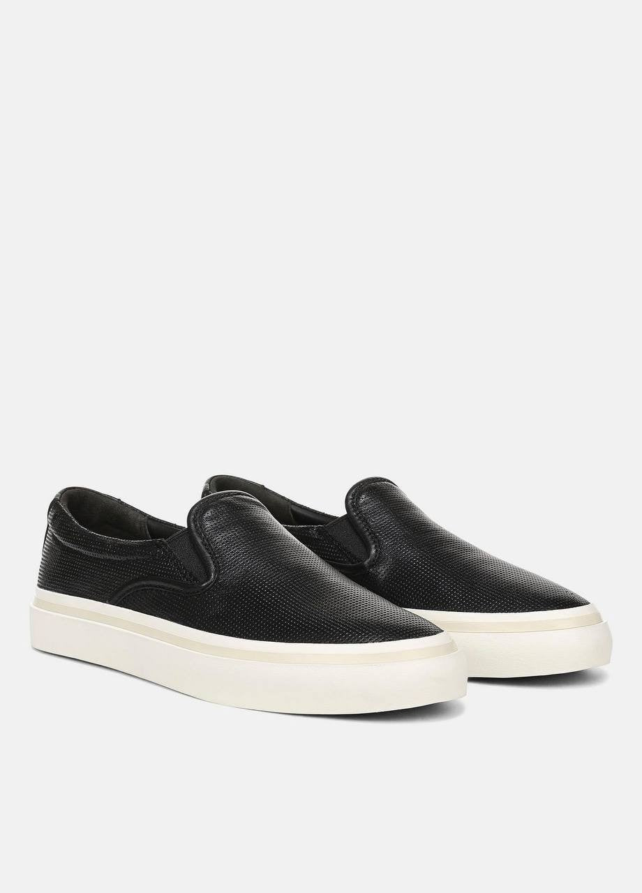 Vince  Blair  Perforated  Leather  Sneakers  Black  8.5  M  New  in  Box  $250