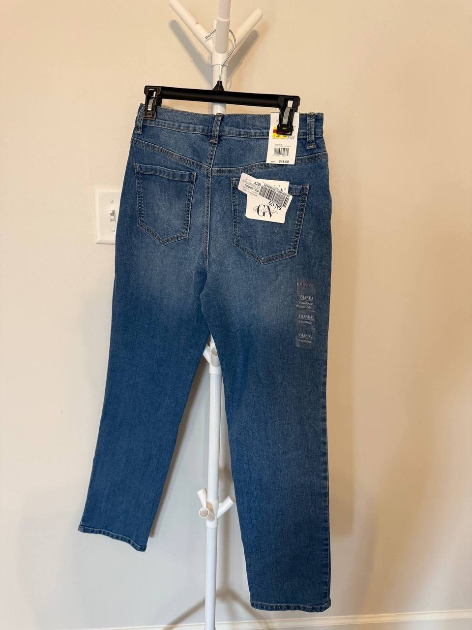 Gloria Vanderbilt Amanda 5‑Pocket Jeans–Grand Rapids Blue–Size 6–NWT–MSRP$48