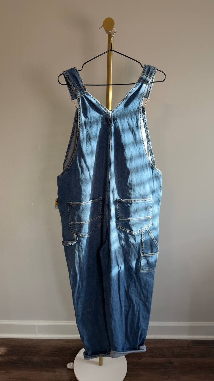 We The Free Good Luck Denim Overalls Light Beam XS NWT $148
