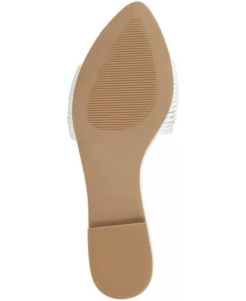 Journee Collection Slip On Sandals White 9.5 M New $65.00