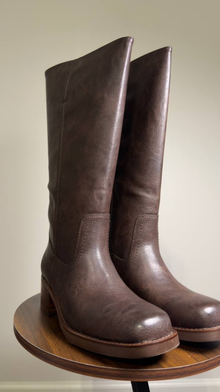 Frye  &  Co  Wide  Calf  Boots  Brown  9.5M  New  $160