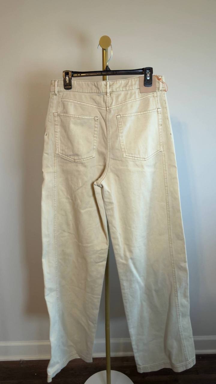 BOSS Marlina Cotton Utility Pants Beige 8 NWT $179