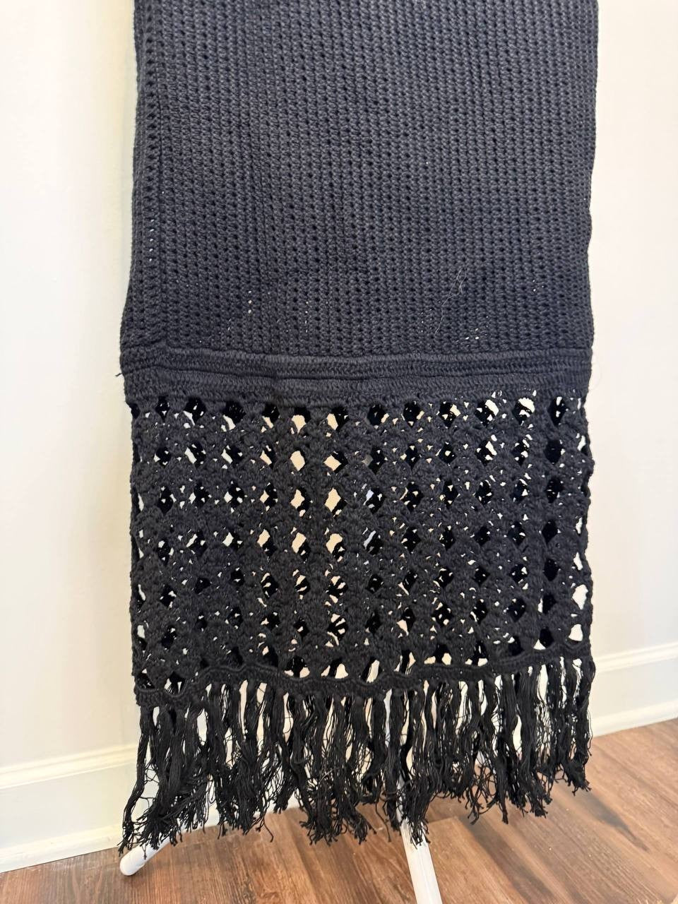 Sanctuary Promenade Open Stitch Halter Sweater Dress–Size S–Black–NWT–MSRP$189