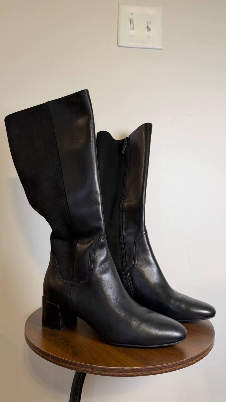 Cole Haan Go‑To‑Serenna Tall Shaft Leather Dress Boots Black 8.5B NWB $308