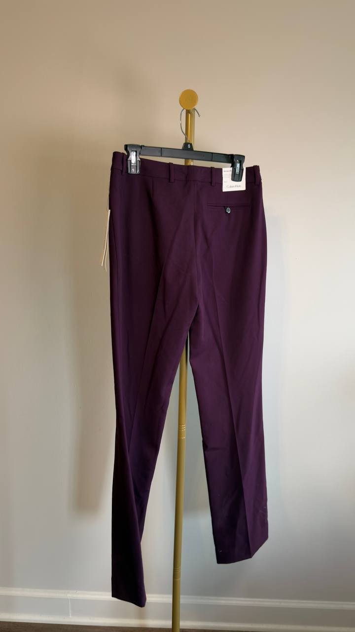 Calvin Klein Lux Updated Modern Fit Pants Women’s Size 2 Purple NWT $99