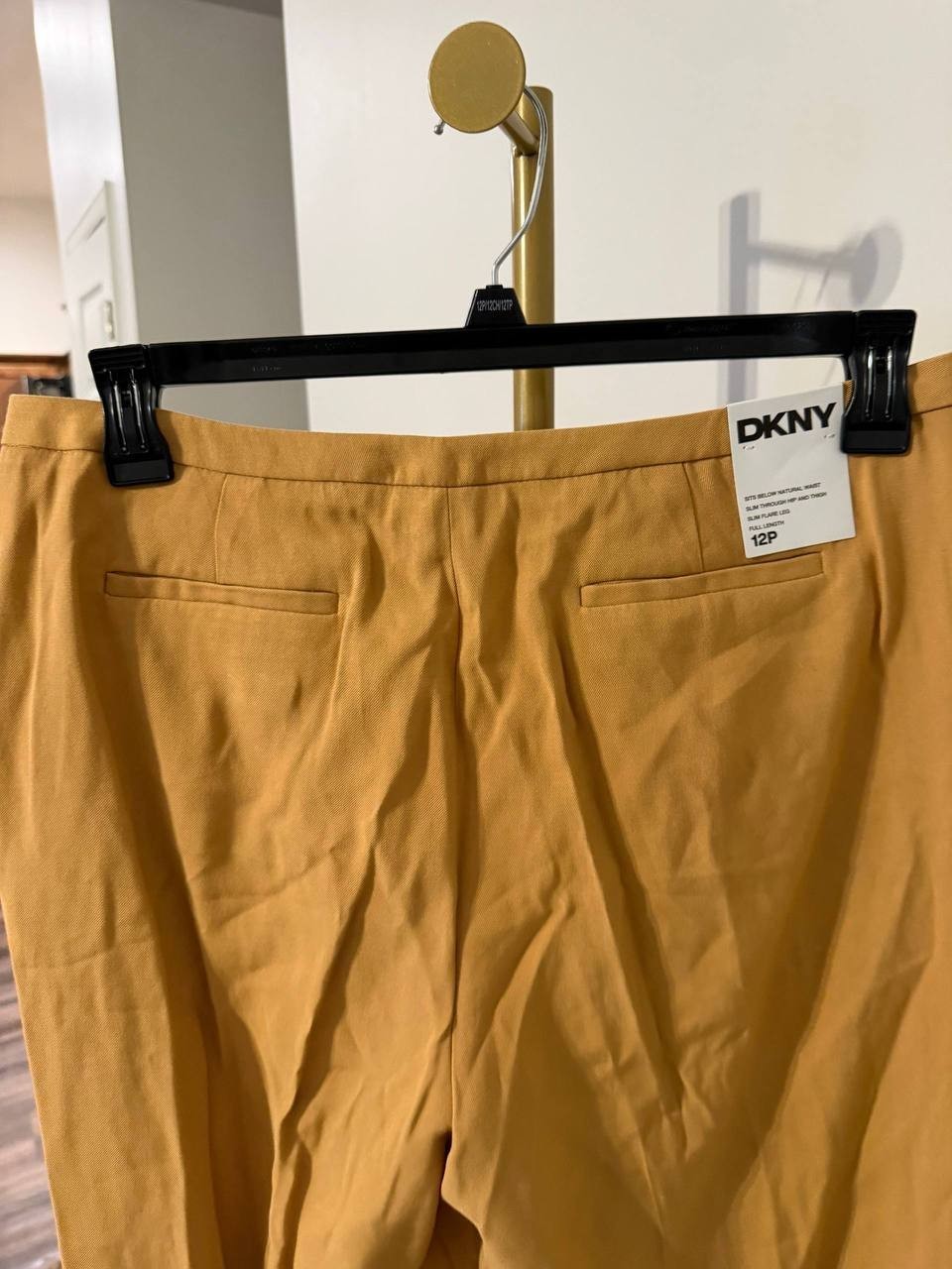 DKNY High‑Rise Sueded Canvas Pants Camel Size12P NWT Petite msrp$99
