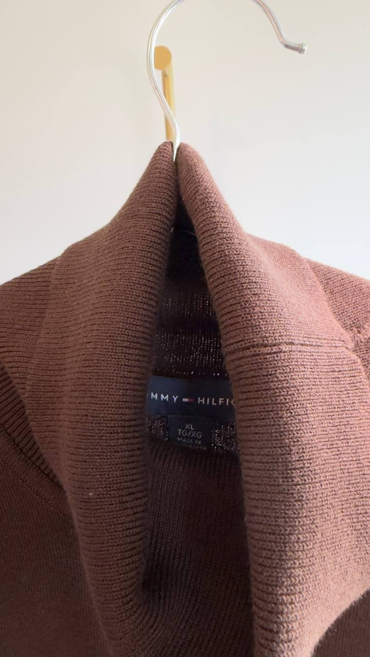 Tommy Hilfiger Cotton Lightweight Turtleneck Long Sleeve Top XL Chicory NWOT $69