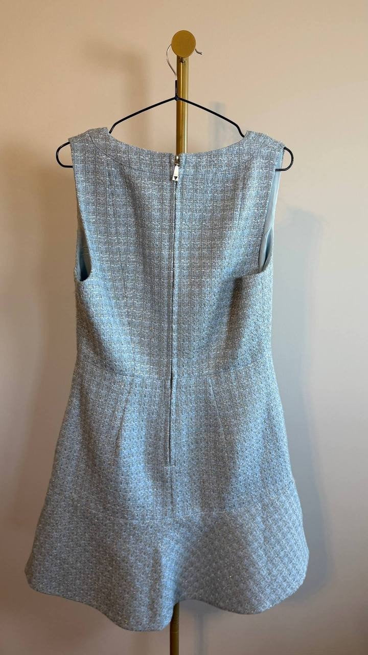 Guess Eco Daphnee Tweed Dress Blue Size M NWT $178