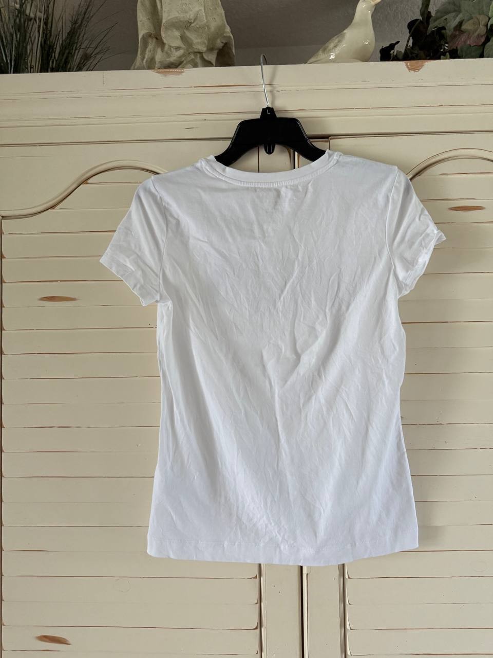 Guess Logo Lace T-Shirt White M Diamante Rhinestone Logo Tee New Tags NWT