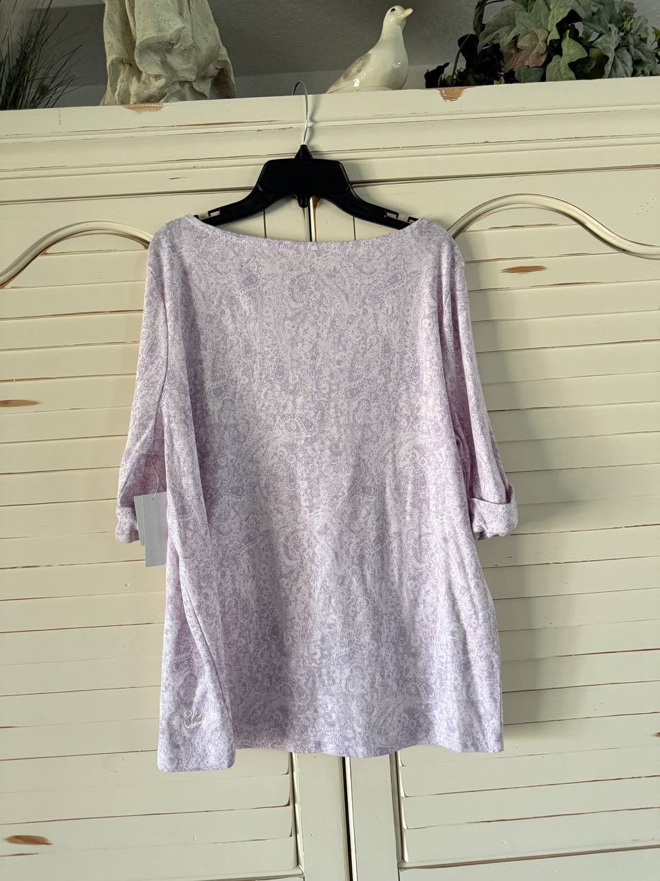 Gloria Vanderbilt Alanis Top XL Purple NWT