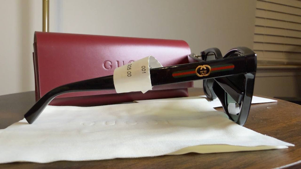 Gucci  Women’s  Acetate  Square  Sunglasses  Black  OS  NWT  $305