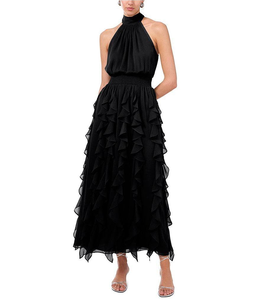 STATE – Black Halter Neck Maxi Dress – Size L – New