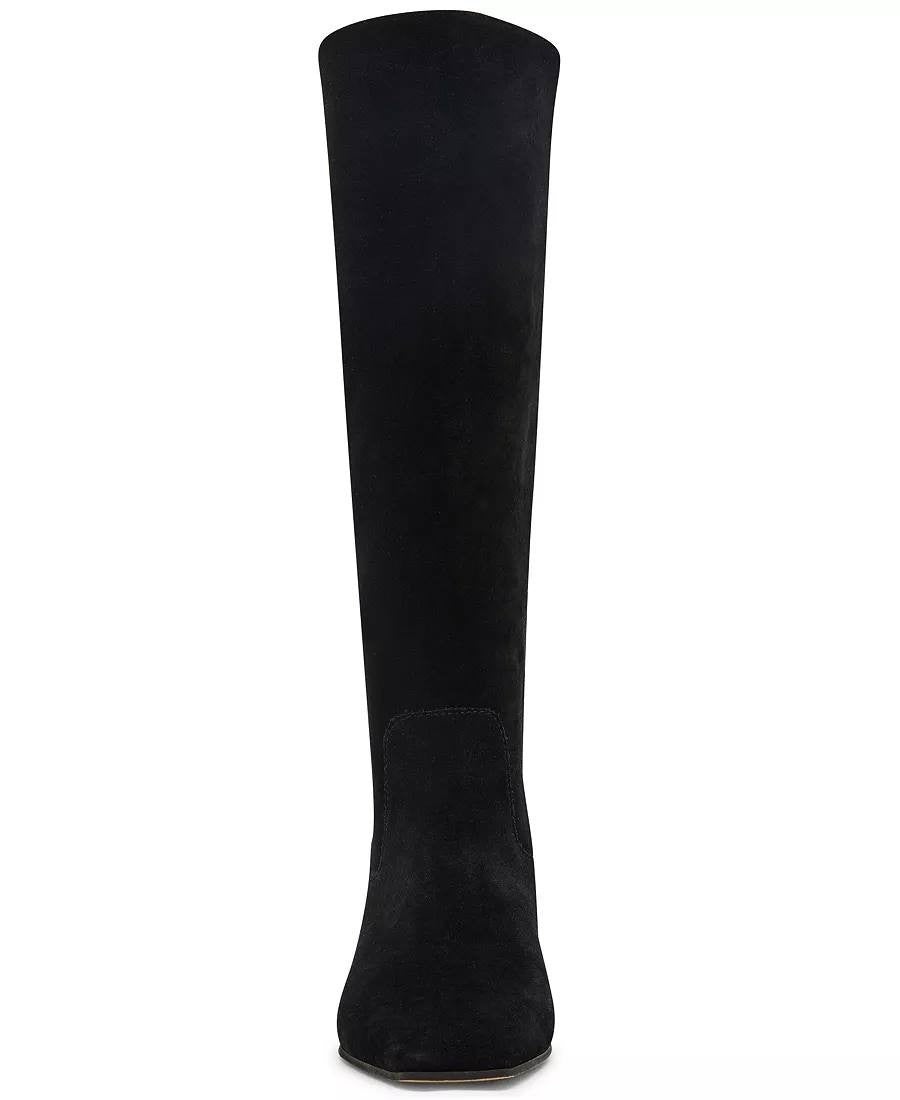 Steve Madden Dantelle Boots 5.5 Black Suede Square Toe[Some scuffs]NIB msrp$179