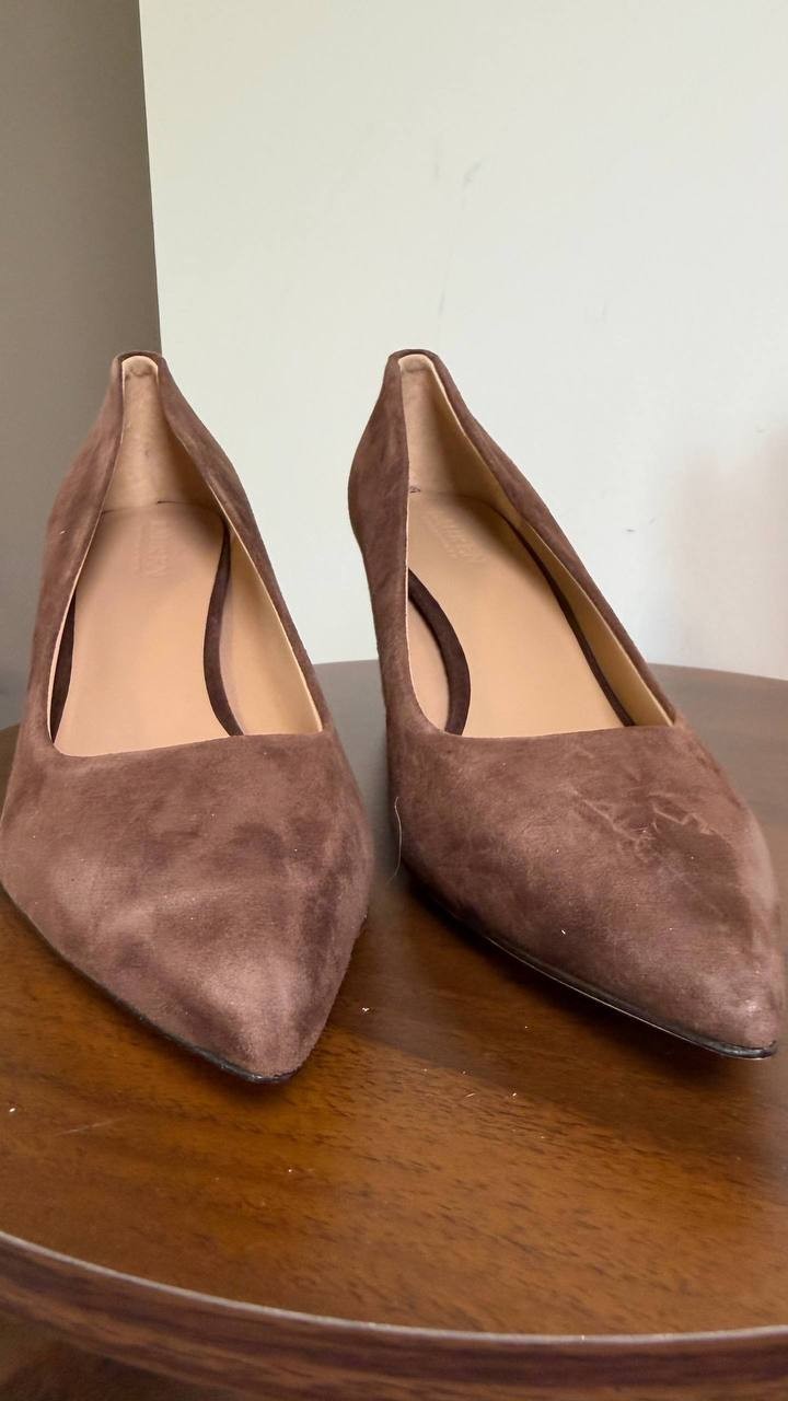 Lauren Ralph Lauren “Lanette”Brown Block Heel Suede Size 6B NIB msrp$155