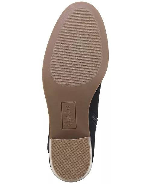 Style & Co Felaa Asymmetrical Booties Black 8.5M Microfiber Fabric $79.90 NWB