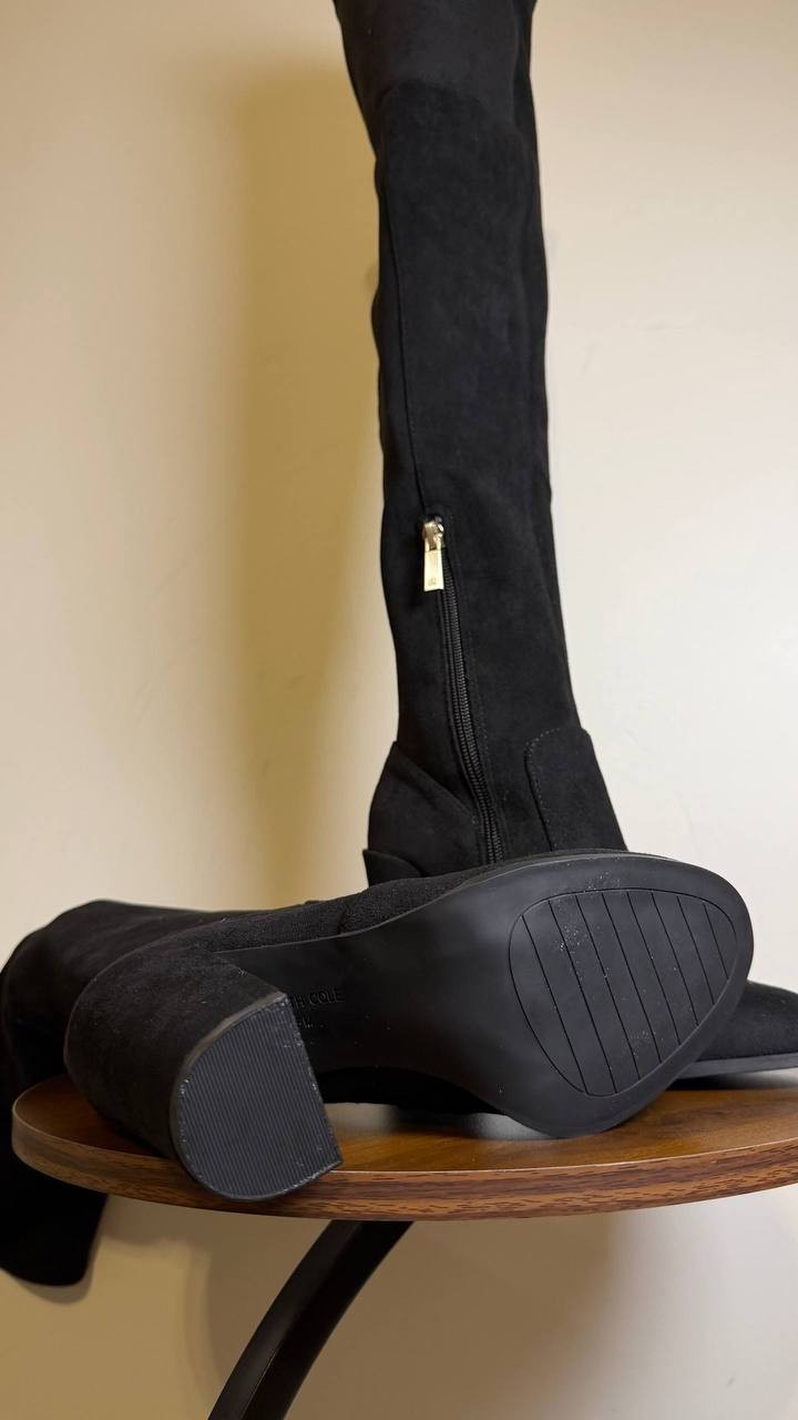 Kenneth Cole Josie Round Toe Over‑The‑Knee Boots Black Women’s 5.5M NWB $179