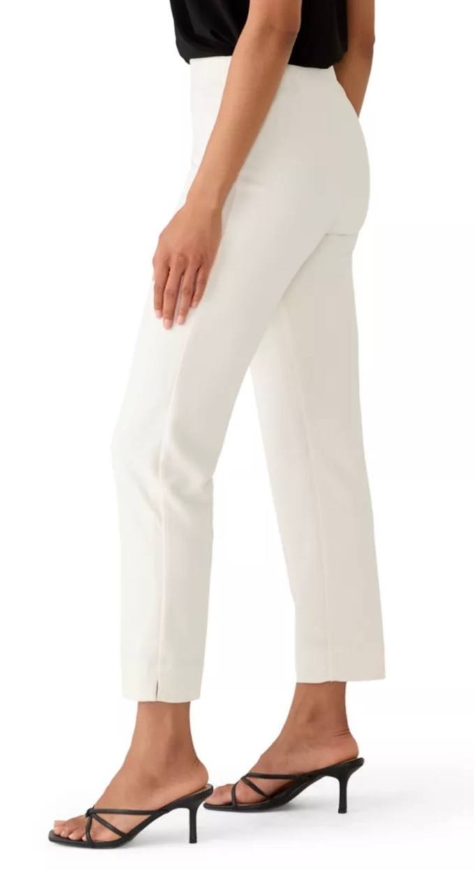 Anne  Klein  Women’s   Straight  Leg  Pants  White  Dove  XL  NWT  $79