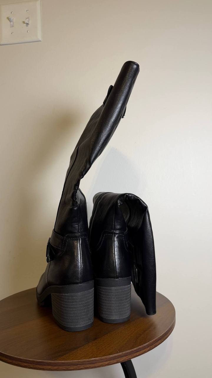 Dr. Scholl’s Synthetic High Boots 8M Black New in Box MSRP $160