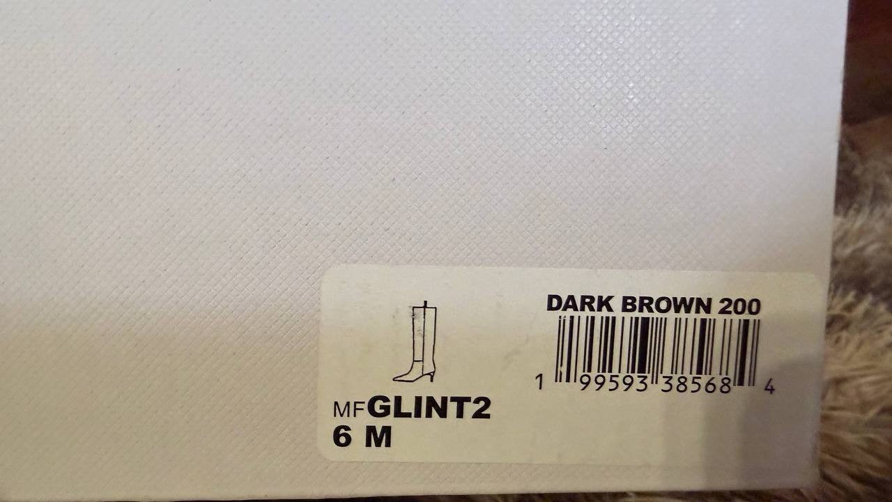 Marc Fisher Glint Boots 6M Dark Brown Textile Kitten Heel NIB msrp$179