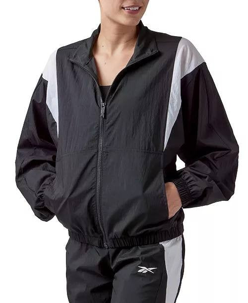 Reebok Women’s Colorblocked Track Suit Jacket Joggers Black $110 NWT