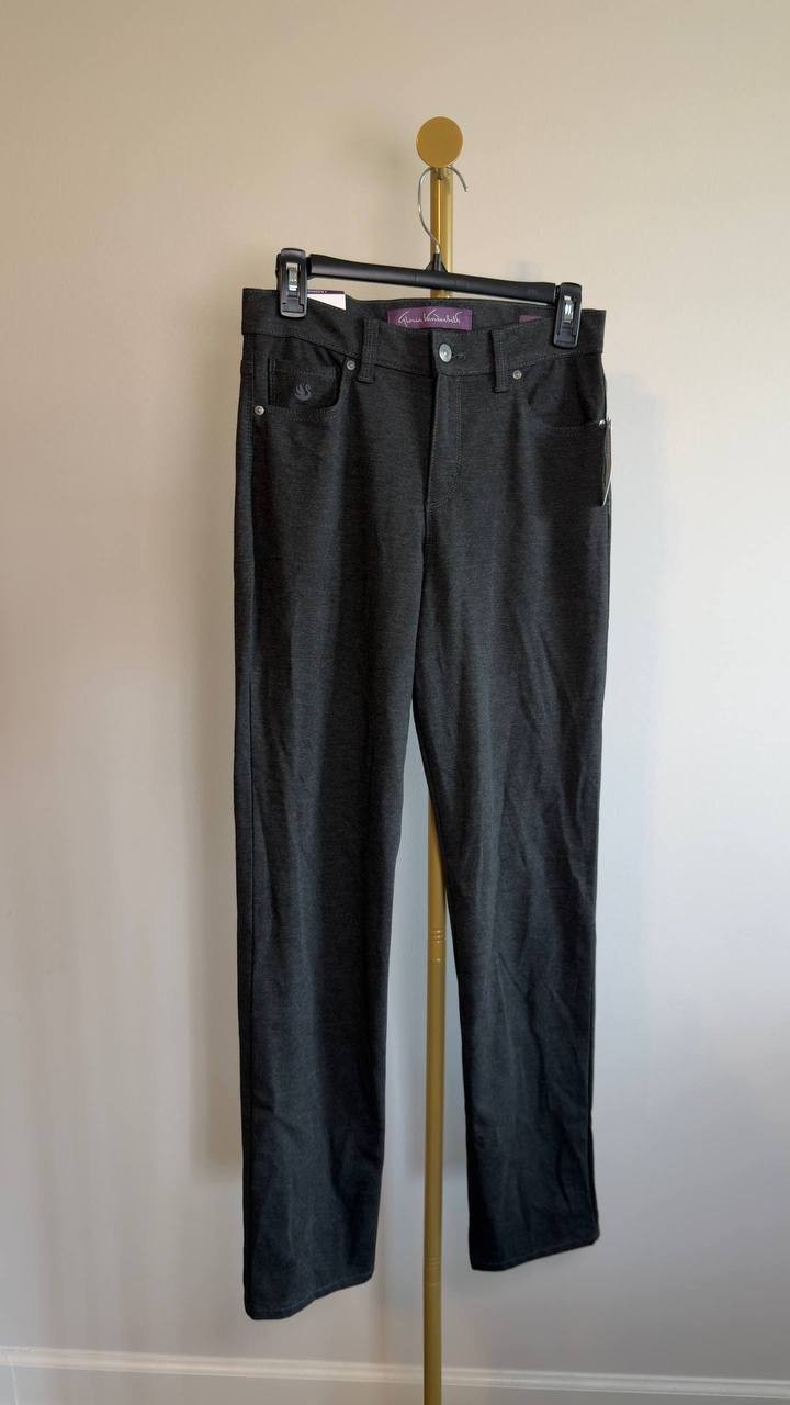 Gloria Vanderbilt Amanda Ponte High‑Rise Pants Heather Grey 4 NWT $54