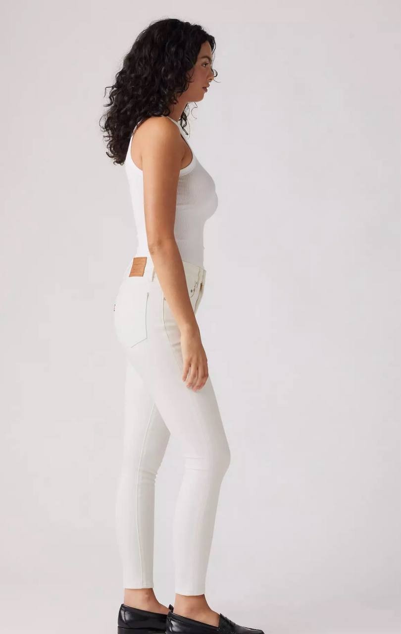 Levi's 721 High-Rise Skinny Ankle Jeans White Women 30x30 NWT Stretch Denim