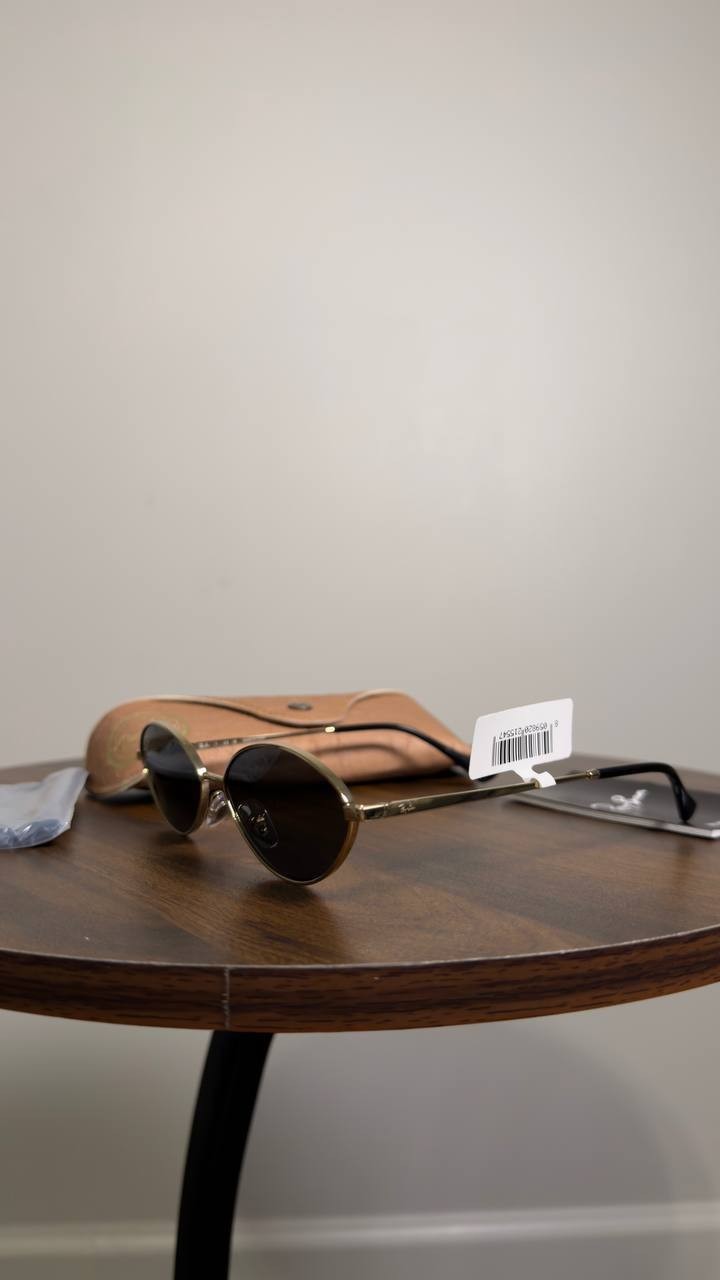 Ray‑Ban  Kai  59mm  Polarized  Oval  Sunglasses  Gold/Dark  Grey  NWT  $160