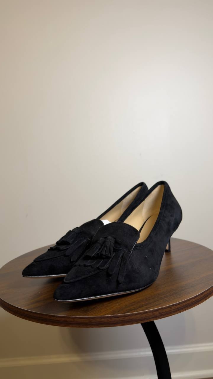 Lauren Ralph Lauren Kiltie Pumps Black 9 B New $195.00