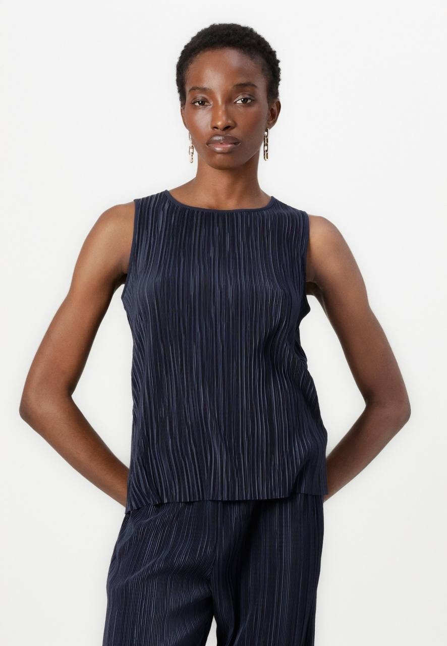 Calvin Klein Plissé Sleeveless Tank Top Sky Captain XL NWT $79