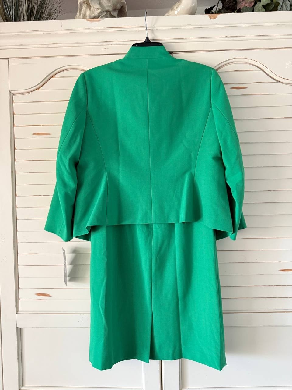 Le Suit Green Crepe Jacket & Sheath Dress Set Size 10P NWT $300 – Petite Power