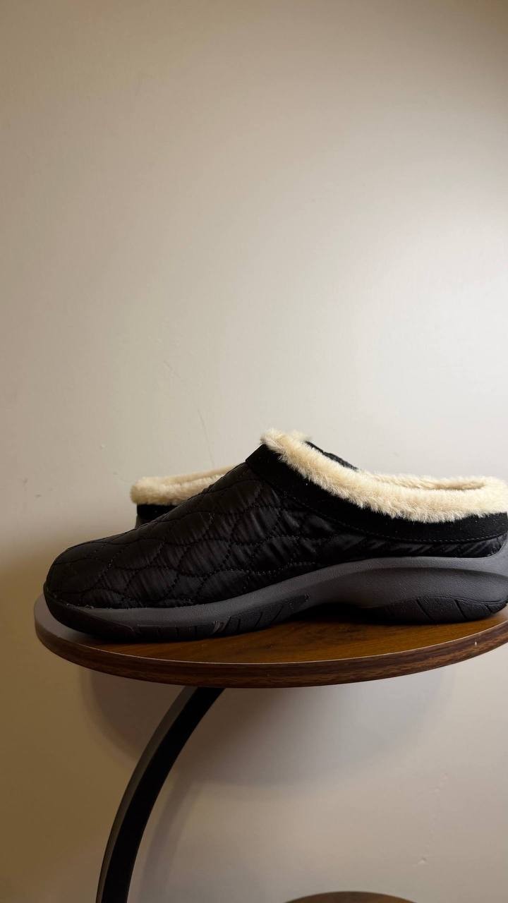 Easy Spirit Wimmy Mules 9W Black Cozy Water‑Repellent Comfort NIB msrp$85