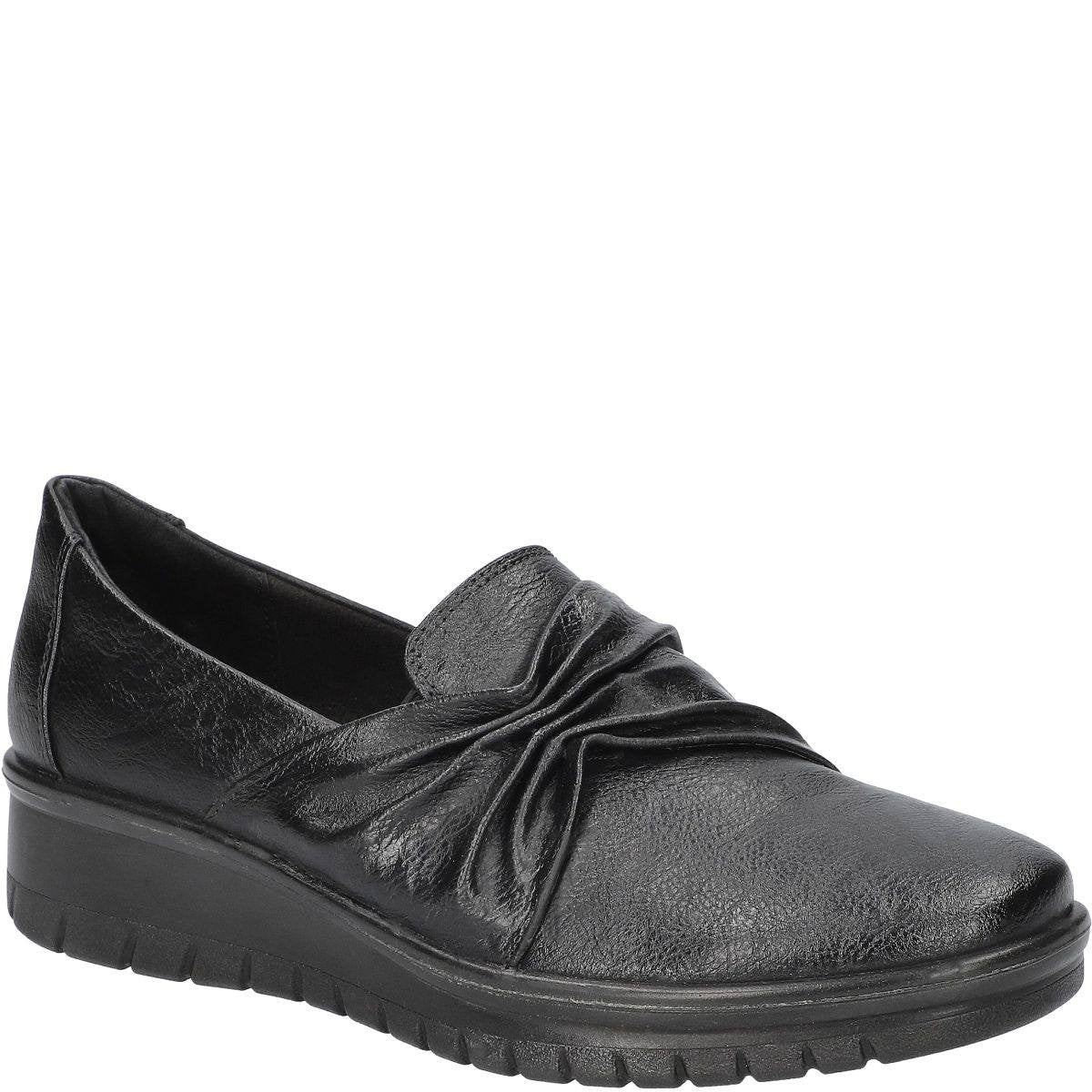 Easy Street Faith Slip‑On Wedge Shoes Black Women’s 9M Comfort Wave NWB $64.99