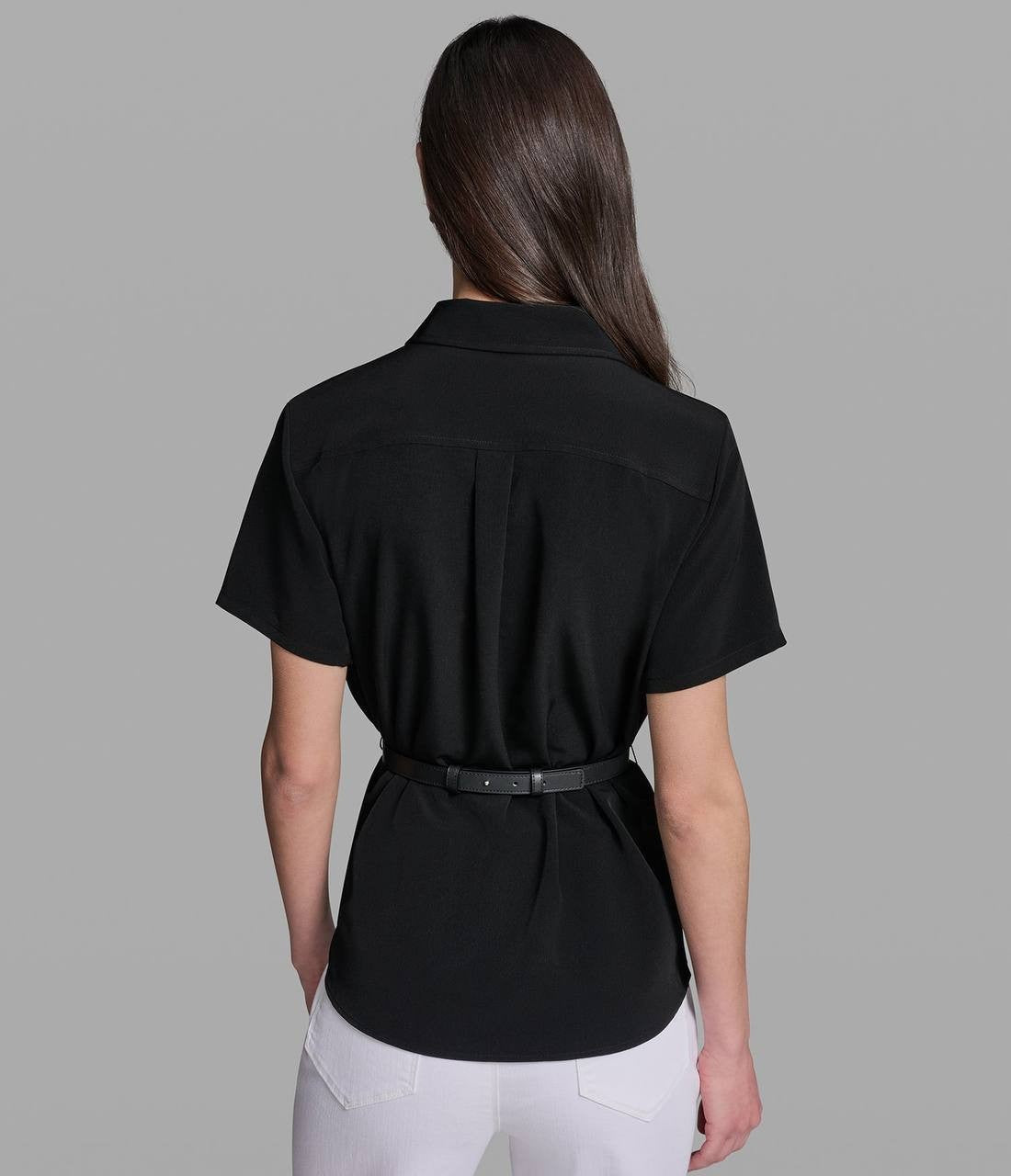 Karl  Lagerfeld  Paris  Women’s   Blouse  Black  L  NWT $109